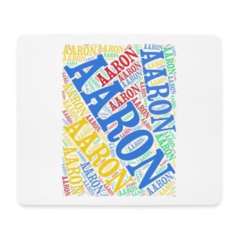 Aaron T-Shirt Word Cloud Gift T-Shirt - Mouse Pad (horizontal) - white - Front