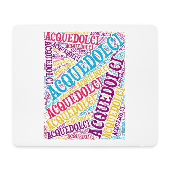 T-Shirt Sicilia Acquedolci T-Shirt Word Cloud T-Shirt - Mousepad (Querformat) - Weiß - Vorne