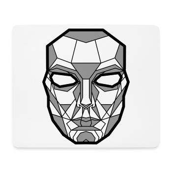 Geometrische Skelettmaske - Mousepad (Querformat) - Weiß - Vorne