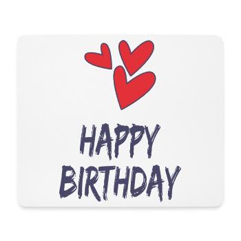 ANNIVERSARY. HAPPY BIRTHDAY. HAPPY BIRTHDAY. - Mouse Pad (horizontal) - white - Front