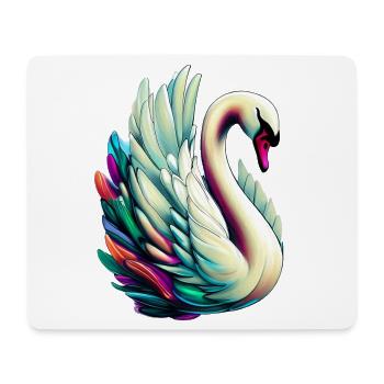 Cygne - Tapis de souris (format paysage) - blanc - Devant