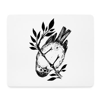 Kleiner frecher Vogel - Mousepad (Querformat) - Weiß - Vorne