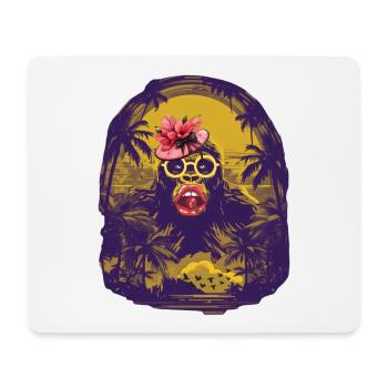Gorilla Pop Art - Mouse Pad (horizontal) - white - Front