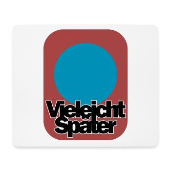 Abstraktes Farbenspiel mit Schriftzug - Mousepad (Querformat) - Weiß - Vorne