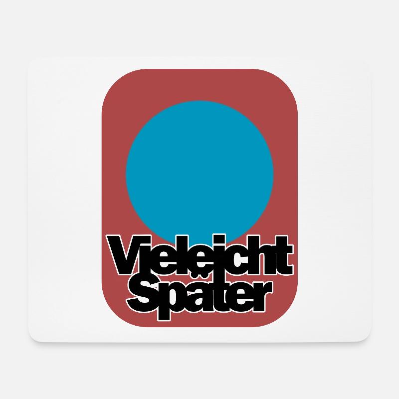 Abstraktes Farbenspiel mit Schriftzug - Mousepad (Querformat) - Weiß