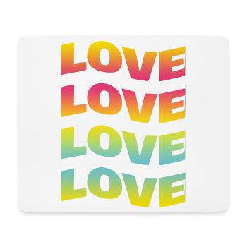 t-shirt love t-shirt love Liebe amour amor - Mouse Pad (horizontal) - white - Front