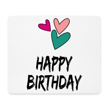 HAPPY BIRTHDAY. HAPPY BIRTHDAY. ANNIVERSARY. - Mouse Pad (horizontal) - white - Front