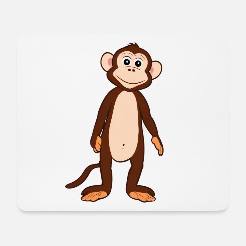 Singe - Tapis de souris (format paysage) - blanc