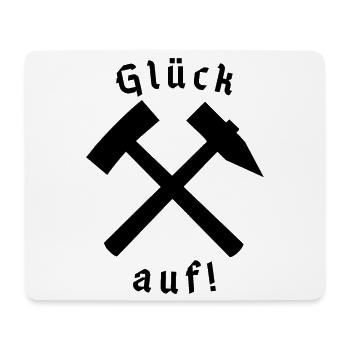 Glück auf! - Mousepad (Querformat) - Weiß - Vorne