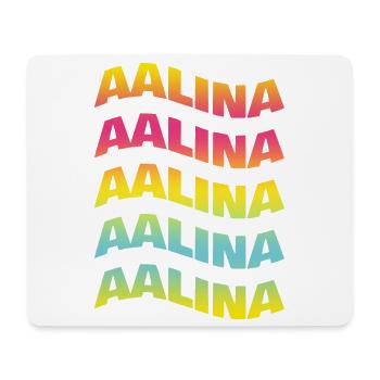 Aalina t-shirt wave effect t-shirt gift idea - Mouse Pad (horizontal) - white - Front