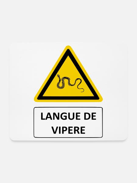 Zunge der Nattern - Mousepad (Querformat) - Weiß