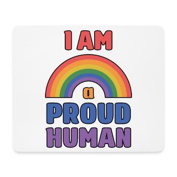 LGBT Pride Month - Ich bin ein stolzer Mensch - Mousepad (Querformat) - Weiß - Vorne