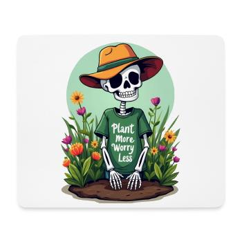 PLANTEZ PLUS, SOUCIEZ-VOUS MOINS - Tapis de souris (format paysage) - blanc - Devant
