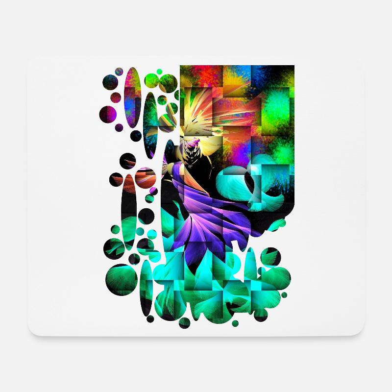 Fantasie Tanz Feuerwerk - Mousepad (Querformat) - Weiß