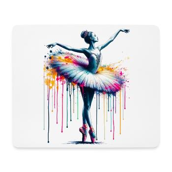Balletttänzerin mit Tutu - Mousepad (Querformat) - Weiß - Vorne