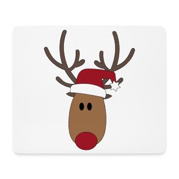 Design pour Noël avec un orignal - Tapis de souris (format paysage) - blanc - Devant