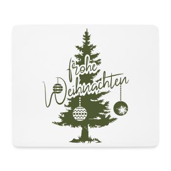 frohe Weihnachten Tanne Fichte Wald Symbol Logo - Mousepad (Querformat) - Weiß - Vorne
