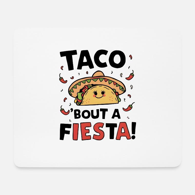 Taco 'bout a Fiesta! - Mouse Pad (horizontal) - white