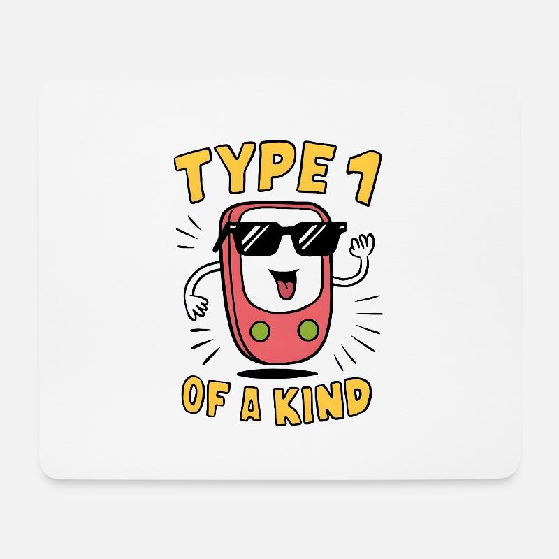Type 1 of a Kind - Mouse Pad (horizontal) - white