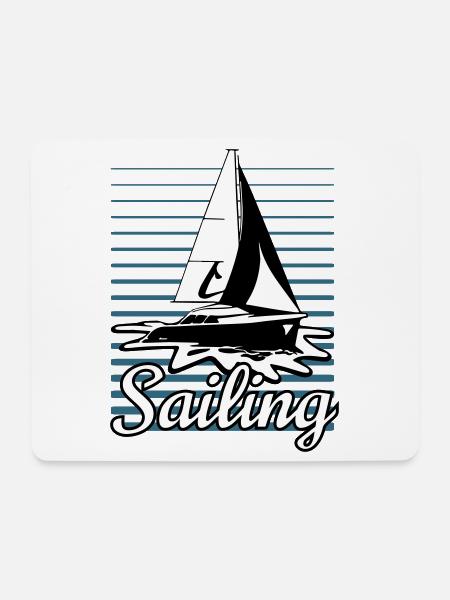 Sailboat 002 - Mouse Pad (horizontal) - white