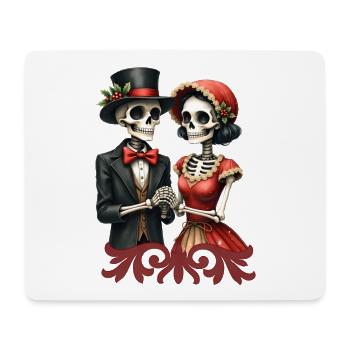 Christmas romance of bones. - Mouse Pad (horizontal) - white - Front
