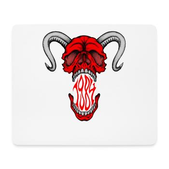 "HELLSKULL – Demonic Roar" - Mouse Pad (horizontal) - white - Front