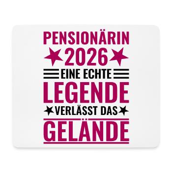 Retired 2026 A legend leaves the premises - Mouse Pad (horizontal) - white - Front
