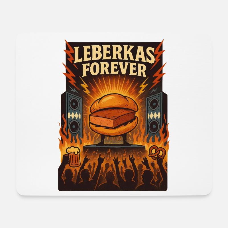 Leberkas Forever - Mousepad (Querformat) - Weiß