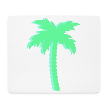 Mint palm tree in neon look - Mouse Pad (horizontal) - white - Front