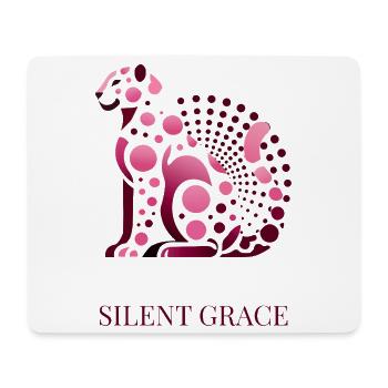 Silent Grace  elegante Katze - Mousepad (Querformat) - Weiß - Vorne