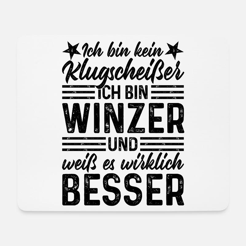 Winemaker - I'm not a smartass - Mouse Pad (horizontal) - white