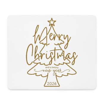 Merry Christmas and a Happy New Year 2026 - Mousepad (Querformat) - Weiß - Vorne