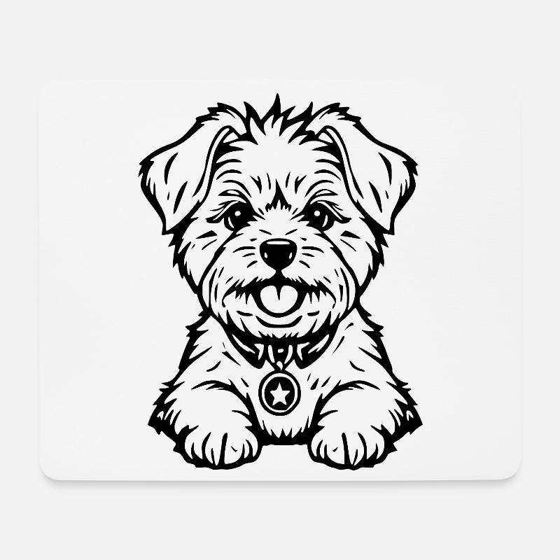 personalisiertes Maltesers Hunde T-shirt Geschenk - Mousepad (Querformat) - Weiß