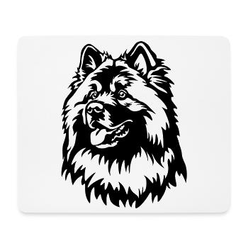 Eurasier Head - Mouse Pad (horizontal) - white - Front