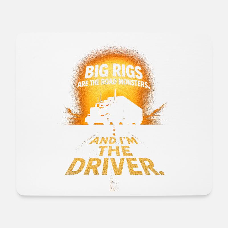 Big Rigs Road Monsters Fahrer - Mousepad (Querformat) - Weiß