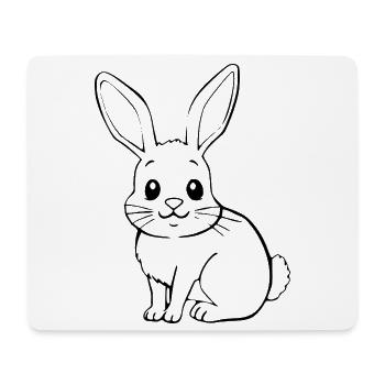 Bunny Rabbit T-shirt Gift - Mouse Pad (horizontal) - white - Front
