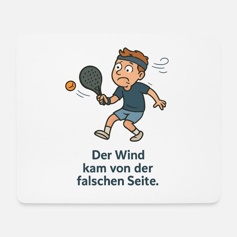 Windversetzter Padelwitz - Mousepad (Querformat) - Weiß