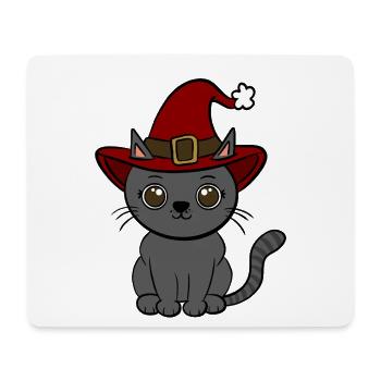 Katze Weihnachten  - Mousepad (Querformat) - Weiß - Vorne