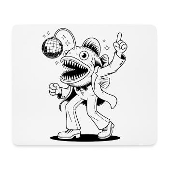 Disco Fish - Funny T-Shirt - Mouse Pad (horizontal) - white - Front