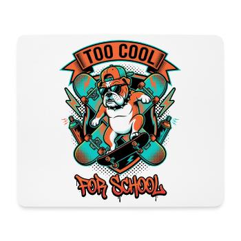 Too Cool Bulldog Skater - Mousepad (Querformat) - Weiß - Vorne