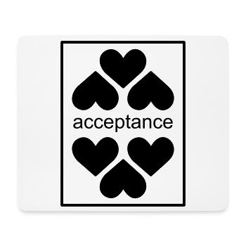 Akzeptanz - Mousepad (Querformat) - Weiß - Vorne