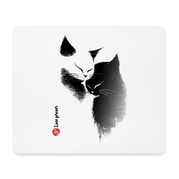 Amour des chats - Tapis de souris (format paysage) - blanc - Devant