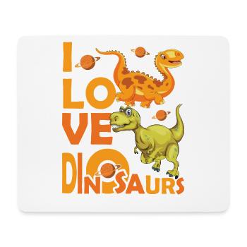 Love Dinosaures - Mouse Pad (horizontal) - white - Front