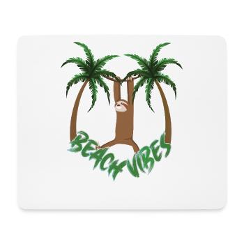 Beach Vibes Sloth - Mouse Pad (horizontal) - white - Front