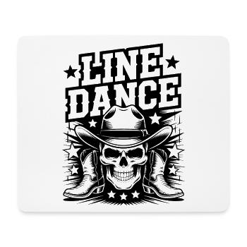 Line Dance – Western Skull Cowboy Tanz - Mousepad (Querformat) - Weiß - Vorne