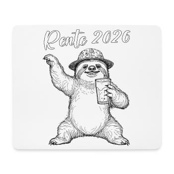 Sloth 2026 Sloth Retiree Lazy Colleague - Mouse Pad (horizontal) - white - Front