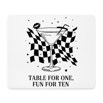 Table For One Martini Party - Tapis de souris (format paysage) - blanc - Devant