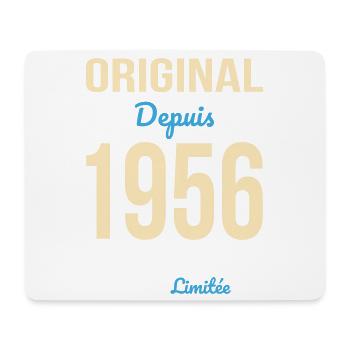 Original seit 1956 – 70-jähriges Jubiläum - Mousepad (Querformat) - Weiß - Vorne