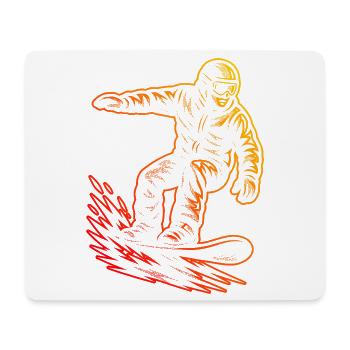 Ein Motiv nur für Snowboard - Mousepad (Querformat) - Weiß - Vorne