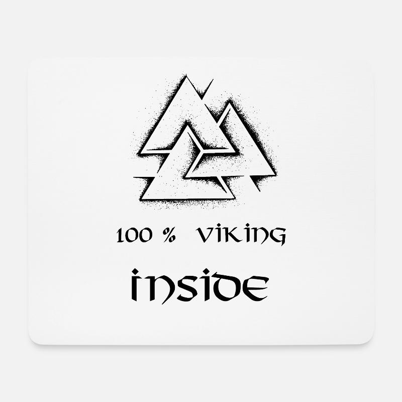 100 pct Viking inside - Mouse Pad (horizontal) - white